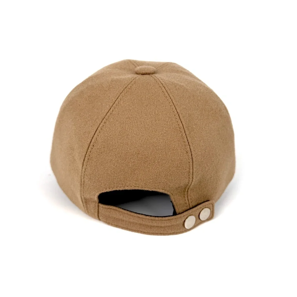 HERMES Serena Lift Beige Cashmere Baseball Cap Hat 57 - Picture 5 of 10